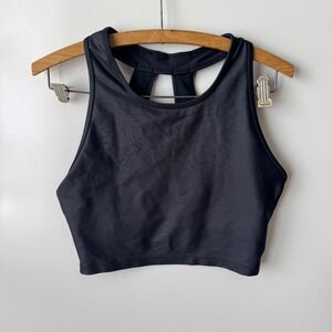 Marika Sports Bra Racerback‎ Cropped Athletic Workout Top Black Size S